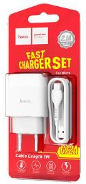 СЗУ HOCO C72A 2.1A 1USB кабель micro
