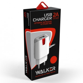 СЗУ WALKER WH-21 USB (2А) блочок, белое