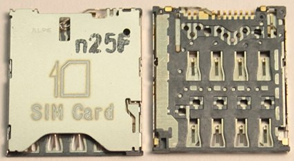 Коннектор SIM для Alcatel 6012D 6036Y 6037Y 6040D 6050Y 7047D 7050Y