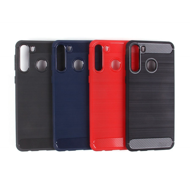 Накладка для SAMSUNG A21 (A215), противоударная, чёрный