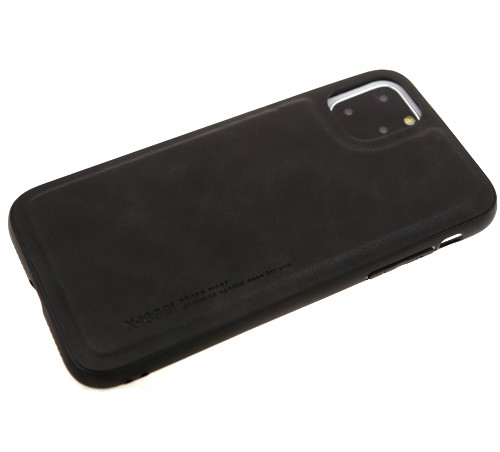 Накладка для Apl IPh 7 Plus/8 Plus,X-level, под кожу, черный