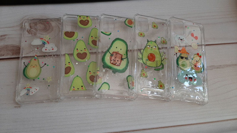 Накладка для SAMSUNG A515F A51, с блестками, авокадо