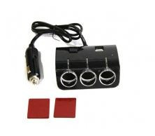 Переходник в прикуриватель (1523) на 3 ЗУ, 2USB, OLESS