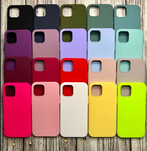Накладка для Apl IPh 14 Max, SILICONE COVER Soft-touch, серо голубой
