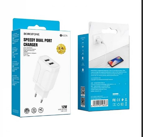 СЗУ BOROFONE BA37A Speedy 2USB, 2.4A
