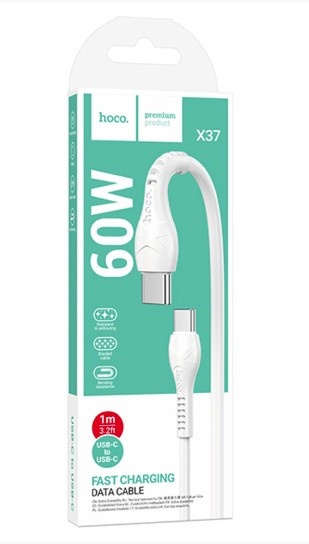 USB кабель HOCO X37, Type-C на Type-C, 60W