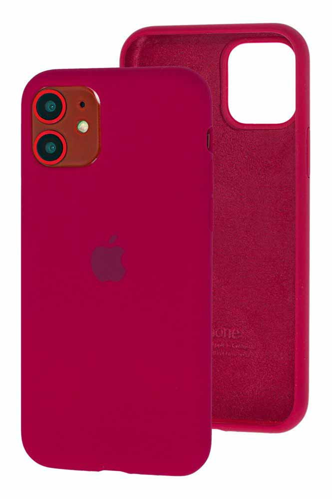 Накладка для Apl IPh 11, SILICONE COVER Soft-touch, закрытый по периметру, фуксия