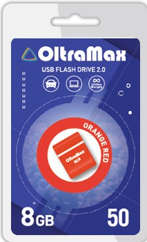 Флеш-накопитель 8Gb OltraMax Drive 50 Mini, USB 2.0, оранжевый