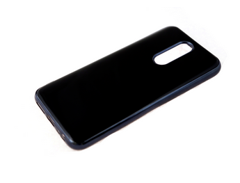 Накладка для XIAOMI Redmi Note 8T, глянцевая без логотипа, черный