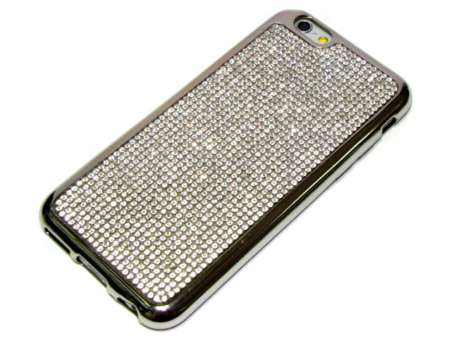 Накладка для XIAOMI Redmi 9A, Стразы, серебро