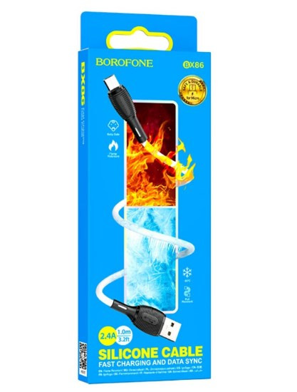 USB кабель для Micro BOROFONE BX86, 2.4А, 1 м