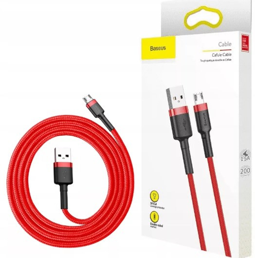 USB кабель для Micro Baseus Cafule, 1,5A, 2м