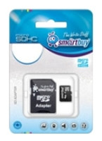 Карта памяти 8Gb MicroSDHC SmartBuy Class 10 с адаптером