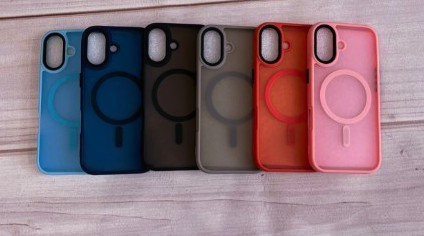 Накладка для Apl IPh 17, матовый, Magsafe, розовый