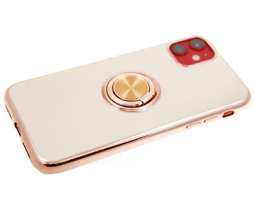 Накладка для HUAWEI Honor 10i/P Smart+ (2019)/ Honor 20 lite, Глянцевая, с кольцом, персик