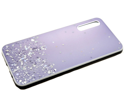 Накладка для HUAWEI Honor 9 lite, Крупные блестки, лаванда