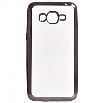 Силикон для SAMSUNG A720 (A7 2017), с рамкой, черный