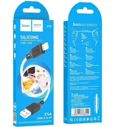 USB кабель для Lightning HOCO X90 Cool 2.4А, 1 м