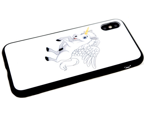 Накладка для HUAWEI Honor 8S/Y5 2019, Стекляный, Единорожка