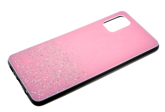 Накладка для Samsung A515F A51, с мелкими блестками, розовый