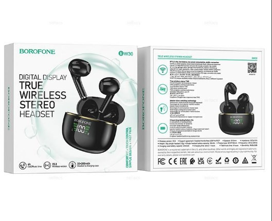 Гарнитура беспроводная BOROFONE BW30, черный