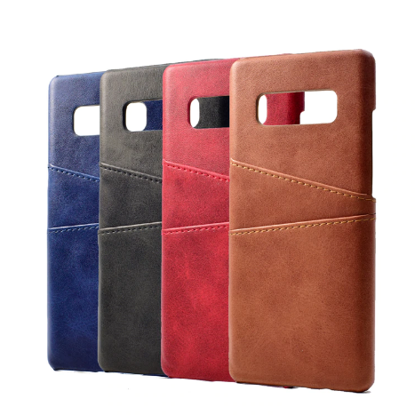 Накладка для SAMSUNG A600F (A6 Plus 2018), с кармашком под визитки черная, красная