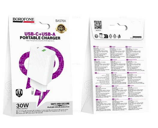СЗУ BOROFONE BAS76A, PD30W QC3.0