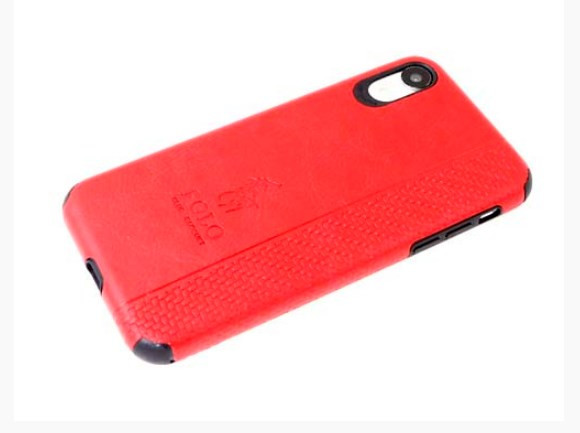 Накладка для Apl IPh 12 PRO 12, POLO, под кожу, красный
