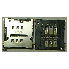 Коннектор SIM для HTC One X/G23/One X+/8X/E960/E970/E975/D802 (G2)/D821/D958/K900/V490
