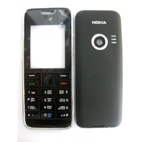 Корпус для Nokia 3500C со средней частью + клавиатура (черный)