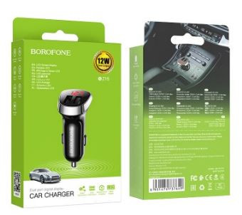 АЗУ BOROFONE BZ15 Auspicious 2USB, 2.4A, LED дисплей