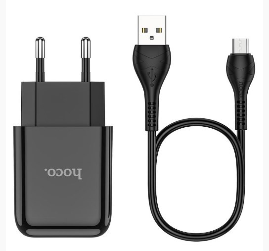 СЗУ HOCO N2 Vigour singlet 2.1A 1USB  кабель micro