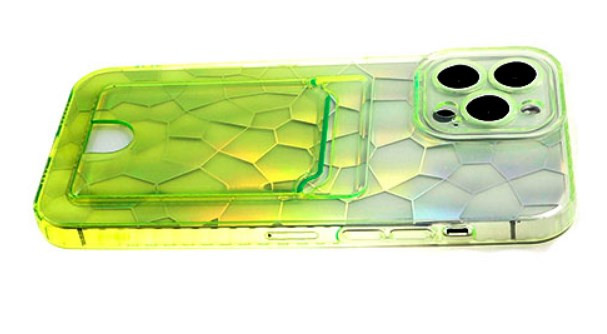 Накладка для SAMSUNG A12, чешуя с визитницей зеленый