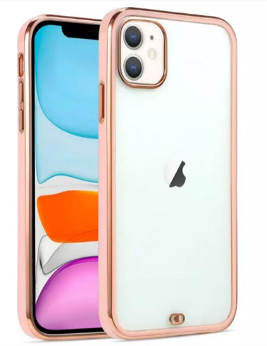 Накладка для Apl IPh 15 Pro Max  с ободком, розовый