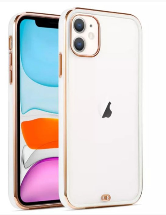 Накладка для Apl IPh 15 Pro Max  с ободком, белый