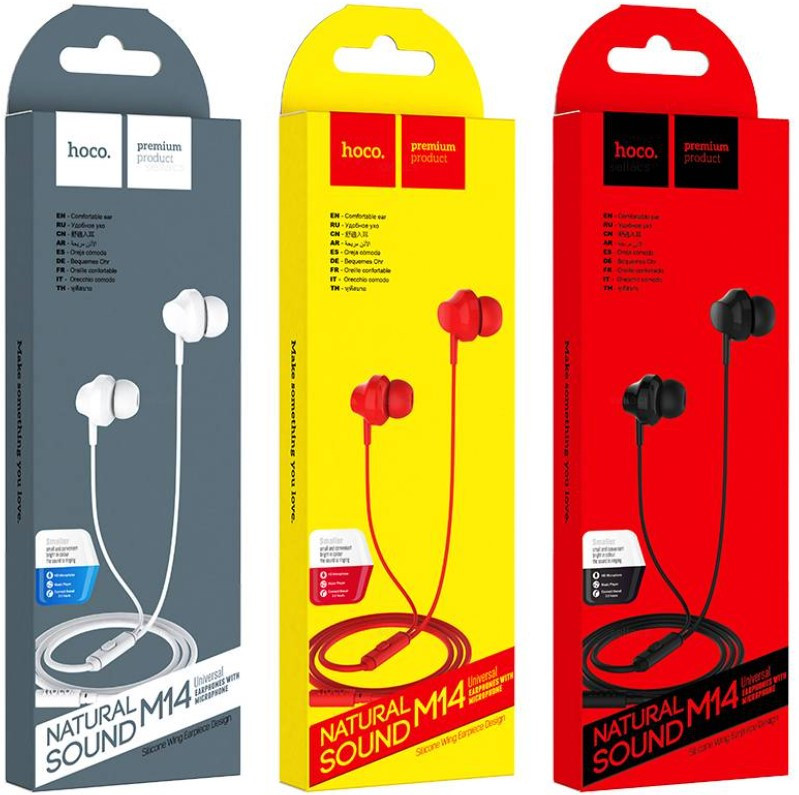 Гарнитура HOCO M14 Inital Sound Universal Earphones With Mic вставная проводная стерео