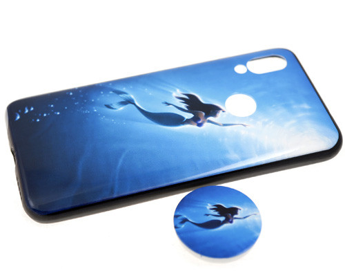 Силикон для SAMSUNG A505F (A50)/A307F (A30s)/A507 (A50s), с попсокетом, Русалка