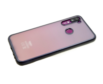 Силикон для Samsung S11E S20, прозрачный, с рамкой, синий