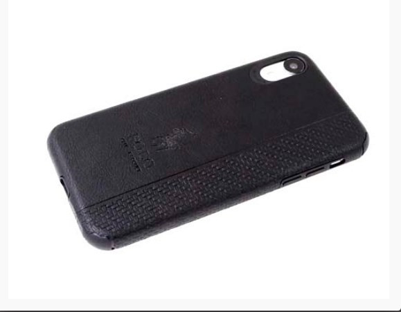 Накладка для Apl IPh 11 Pro, POLO, под кожу, черный