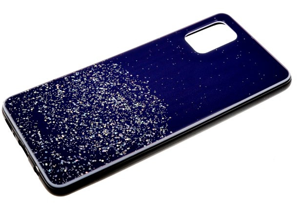 Накладка для Samsung A515F A51, с мелкими блестками, синий