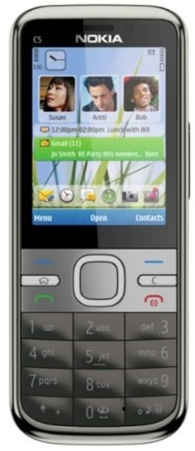 Корпус для Nokia C5-00 со средней частью + клавиатура (серый)