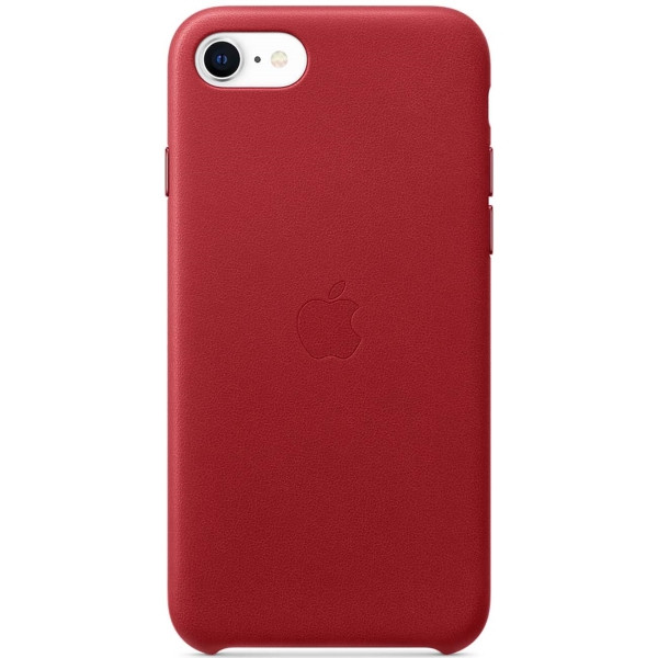 Накладка для Apl IPh 7 8 SE 2020, кожаный copy ORIG, красный