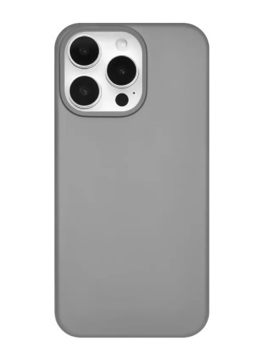 Накладка для Apl IPh 17 Air, SILICONE COVER Soft-touch, кожа, MagSafe, серый