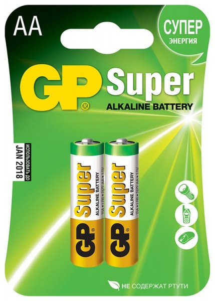 Батарейка GP LR06 BL2 (15A)/00084