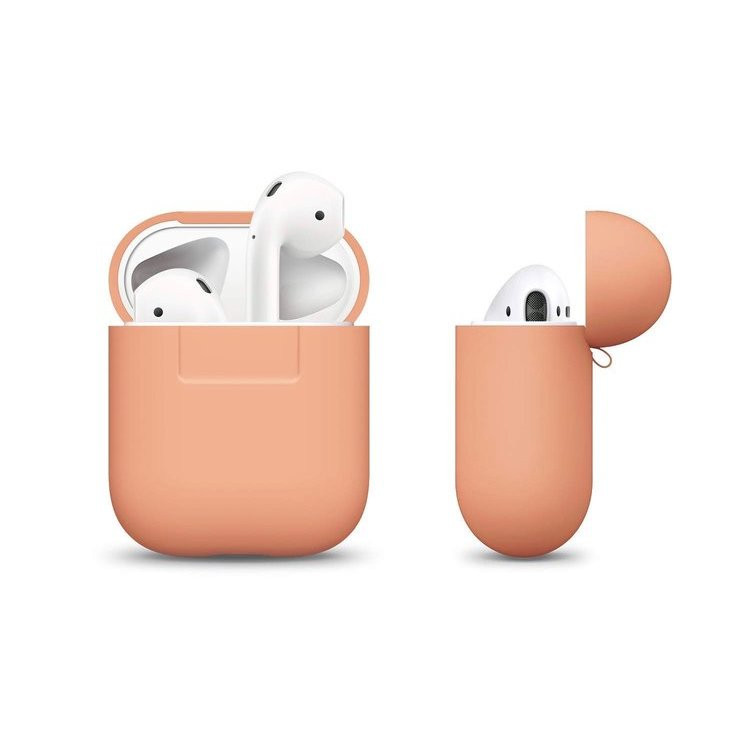 Чехол Airpods Silicon Case, персиковый