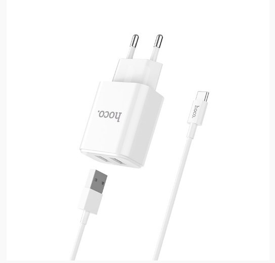 СЗУ HOCO C62A Victoria 2.1A 2USB кабель Type-C