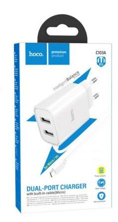 СЗУ HOCO C103A  кабель TYPE-C