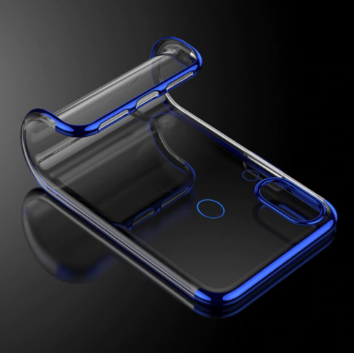 Силикон для Huawei Honor 7A Pro/7C/Y6 Prime 2018, с рамкой, синий