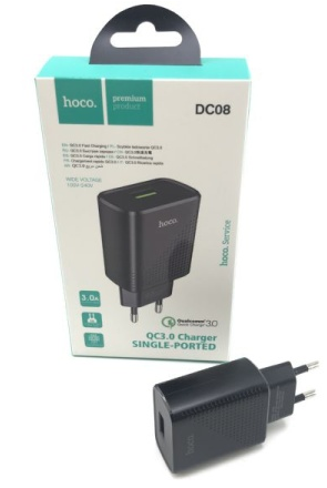 СЗУ HOCO DC08 3.0A, 1USB