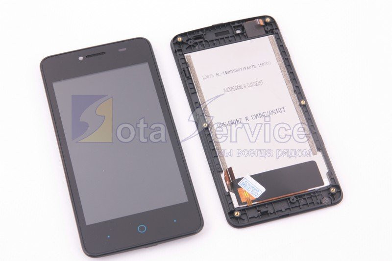 Дисплей для ZTE Blade AF3 в сборе с сенсором (черный)